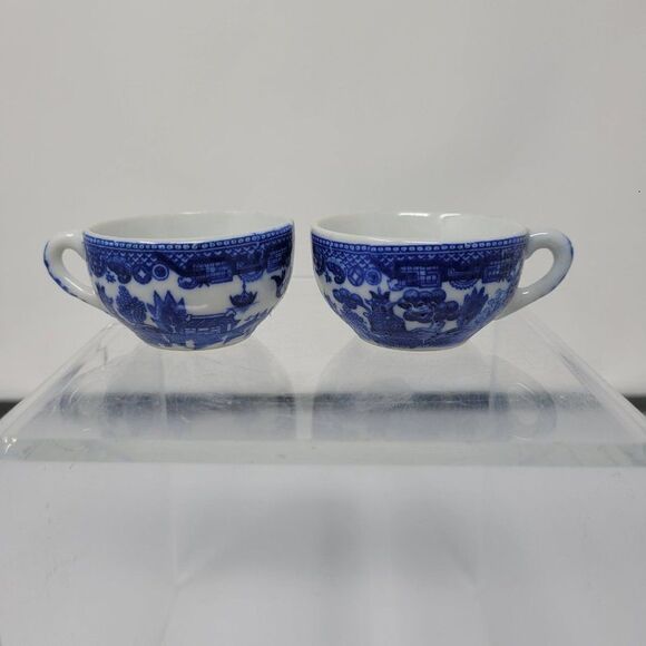 Vintage Blue Willow Porcelain Childrens Doll Tea‎ Party Set Japan Playset Gift - Picture 8 of 16